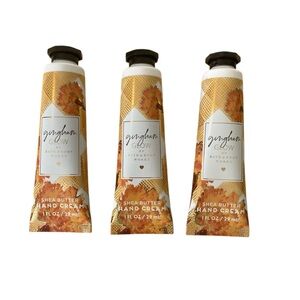 Bath & Body Works Gingham Glow (Marigold)  Shea Butter Hand Cream 1 oz x3